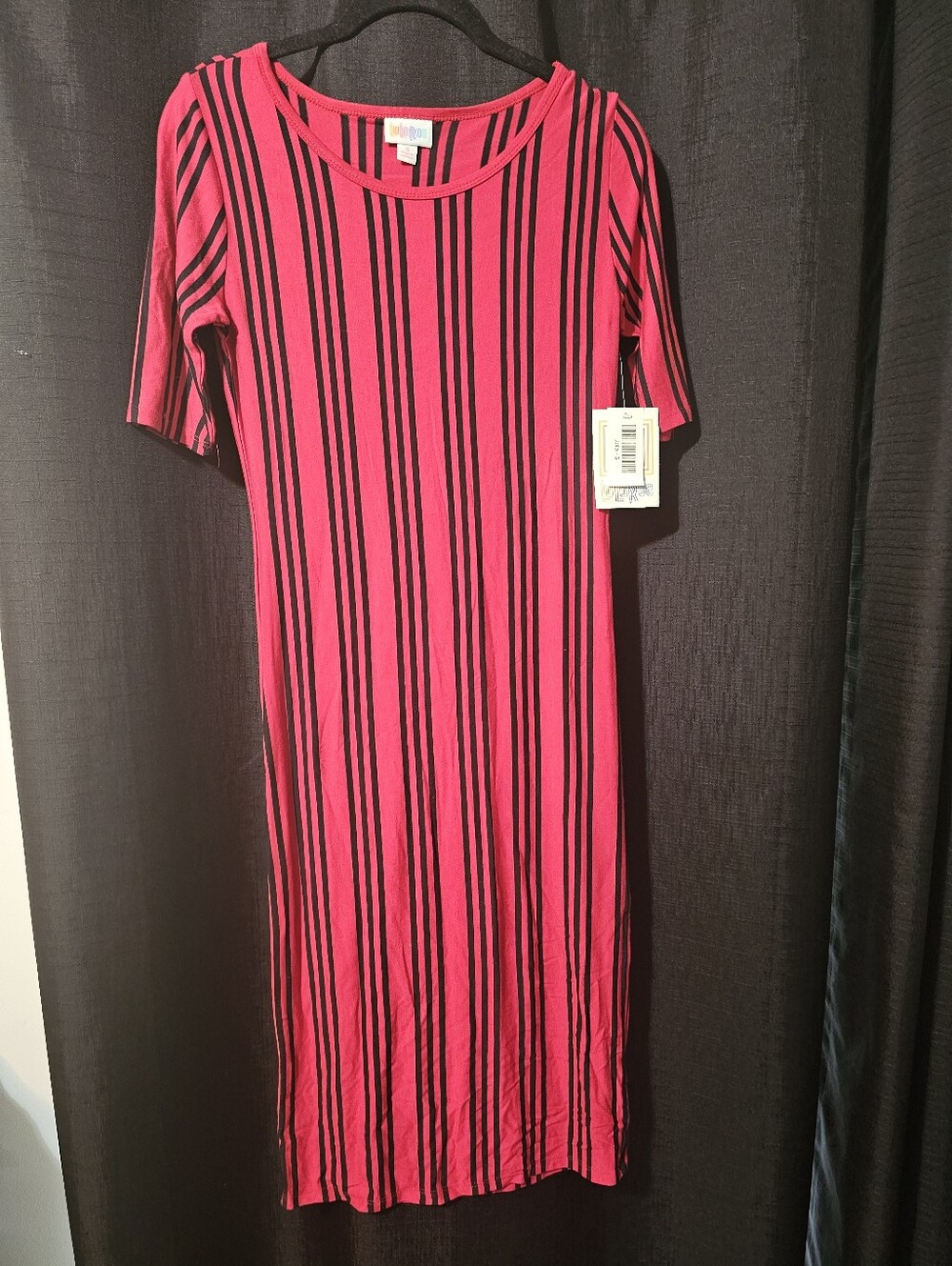 LuLaRoe Bright Striped Midi Dress S